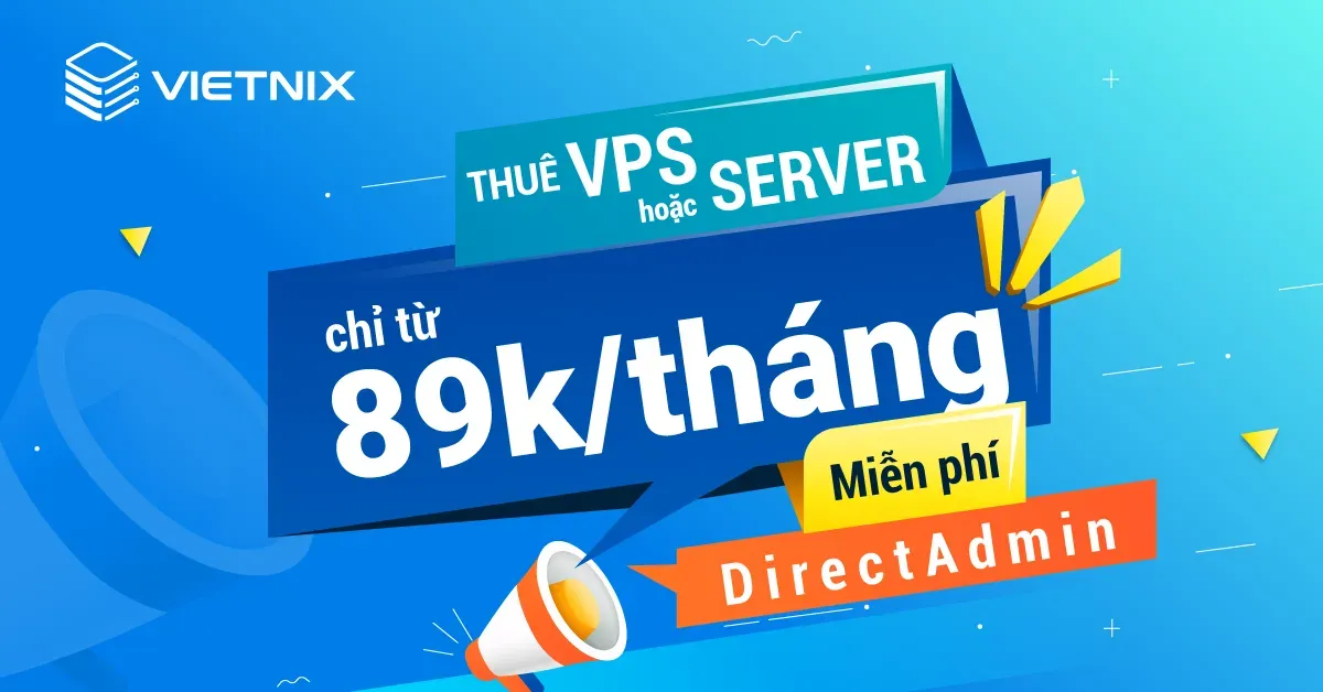 VPS Vietnix tặng miễn phí DirectAdmin