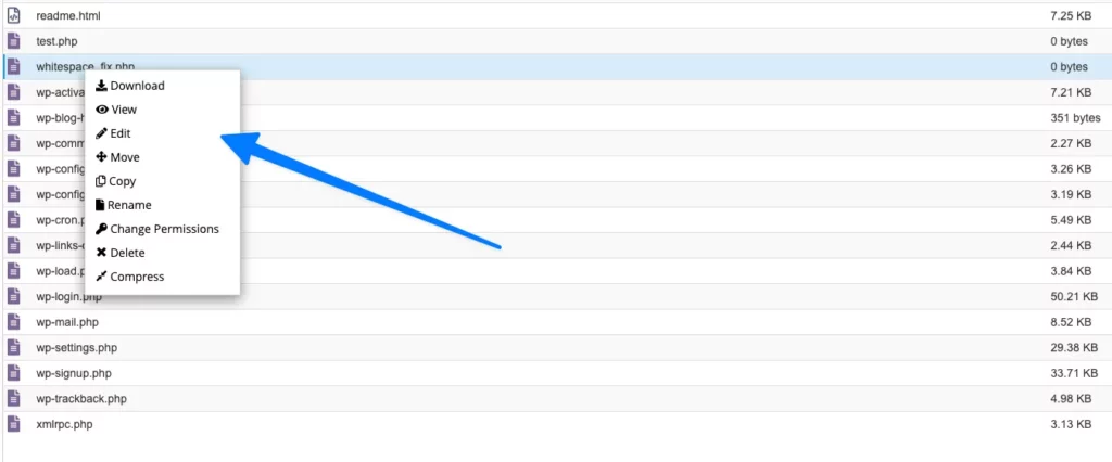 Chỉnh sửa file vừa tạo