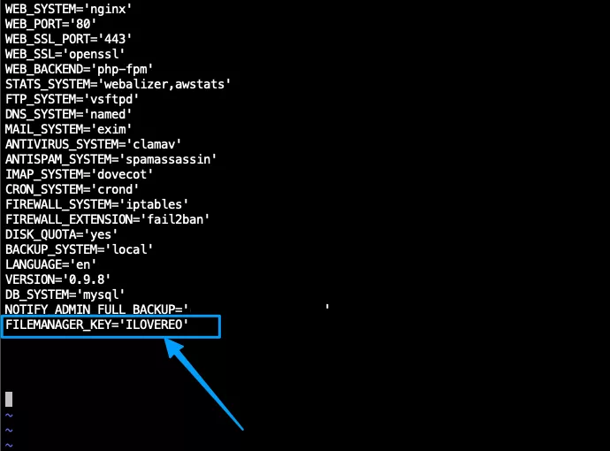 Thêm code vào file config 
