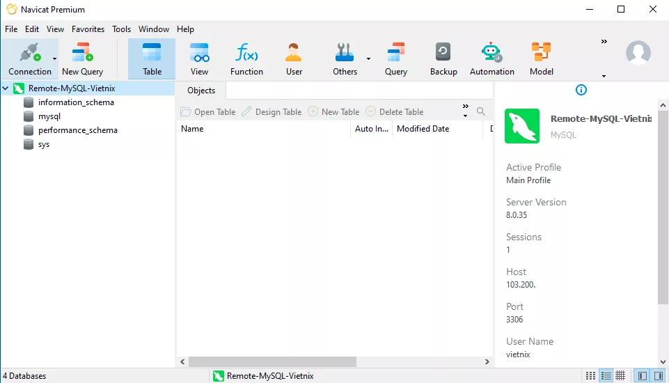 Quản lý database từ xa