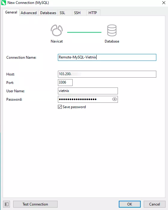 Kết nối bằng phần mềm quản l