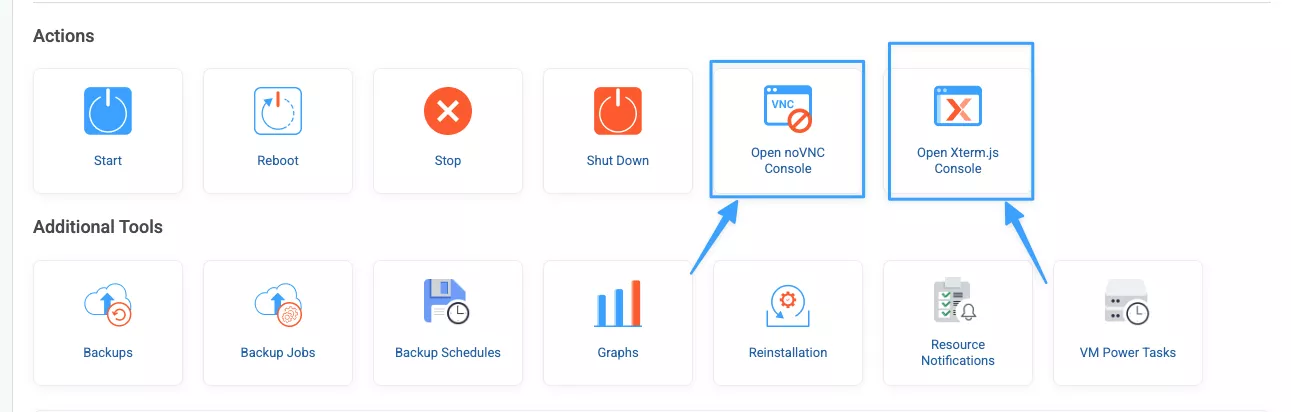 Kiểm tra VPS qua Console 