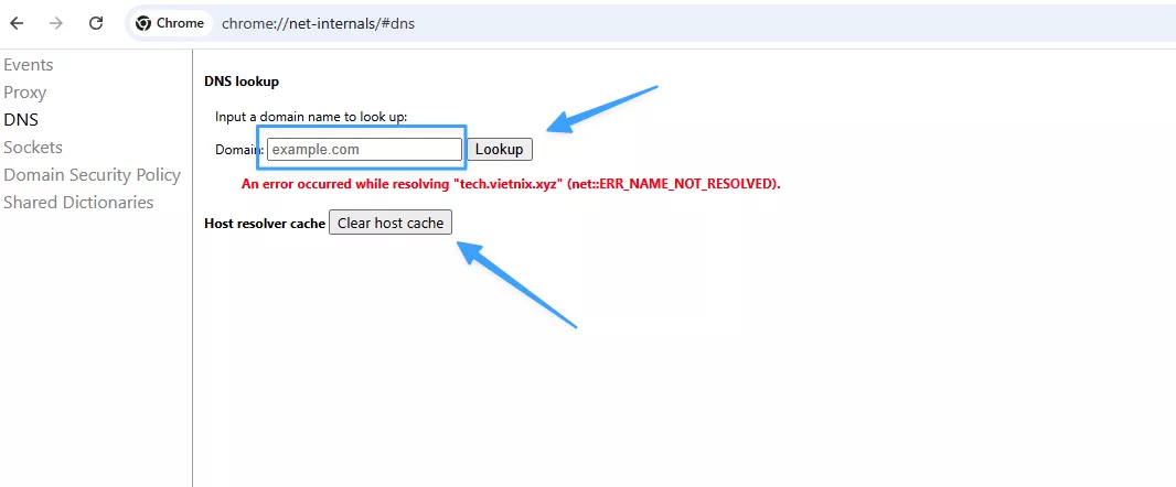 Xóa cache trình duyệt 