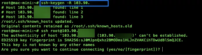Xóa dòng chứa IP bị lỗi