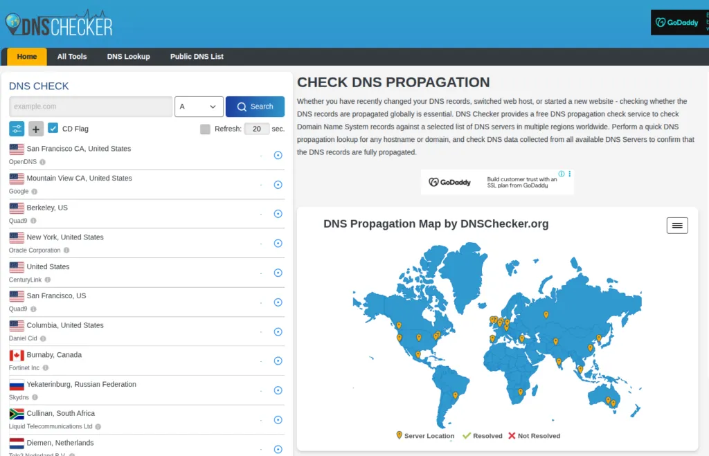 Kiểm tra lại các bản ghi DNS