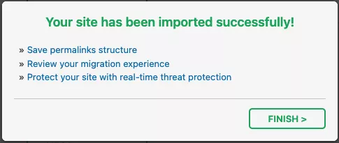 Chờ quá trình import hoàn tất 