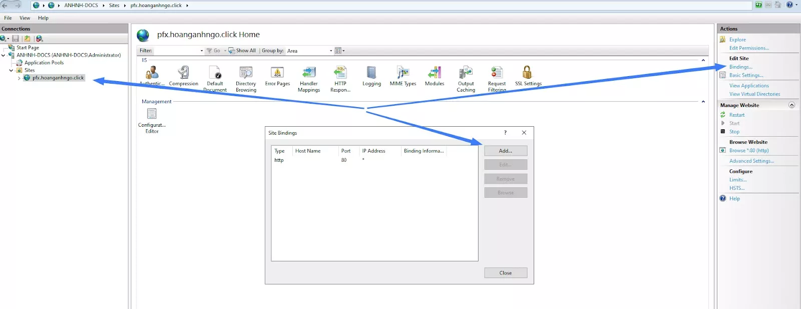 Chọn chứng chỉ vừa import