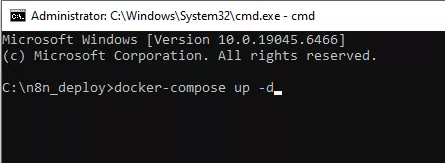 Tải và khởi chạy container n8n dưới nền