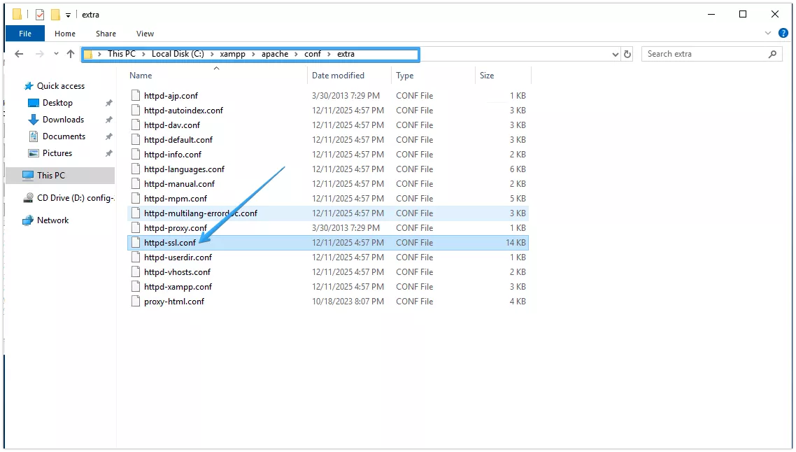 Kích hoạt Virtual Host