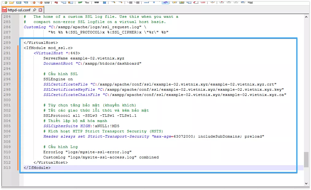 Cấu hình Virtual Host HTTPS