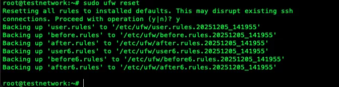Xóa tất cả rule