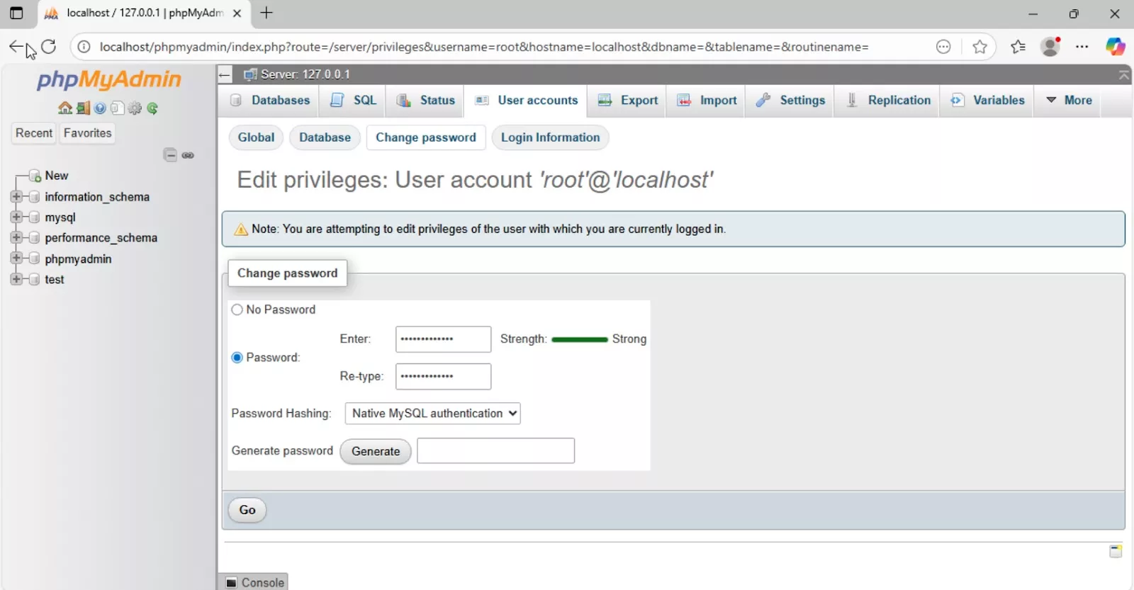 Thay đổi mật khẩu