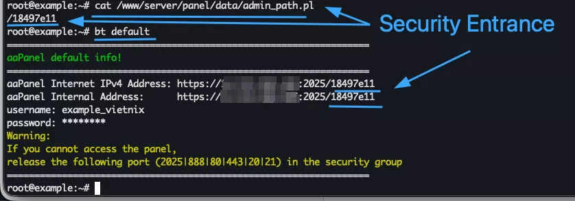 Kiểm tra đường dẫn hỗ trợ đăng nhập (Security Entrance)