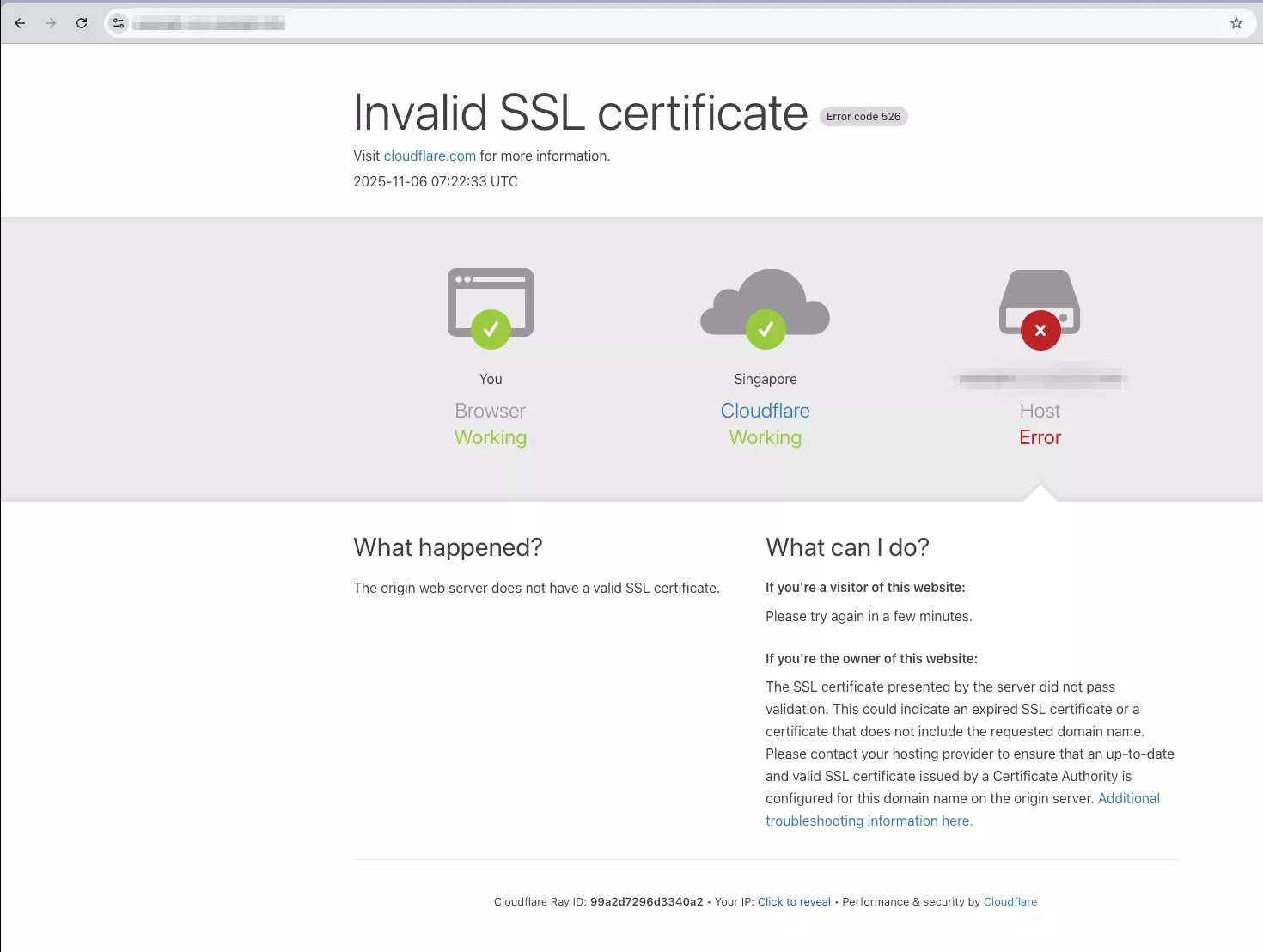 Lỗi 526: Invalid SSL Certificate trên Cloudflare