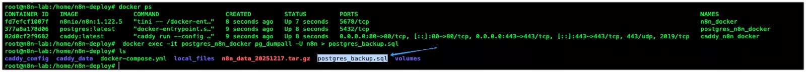 Sao lưu Database Postgres 