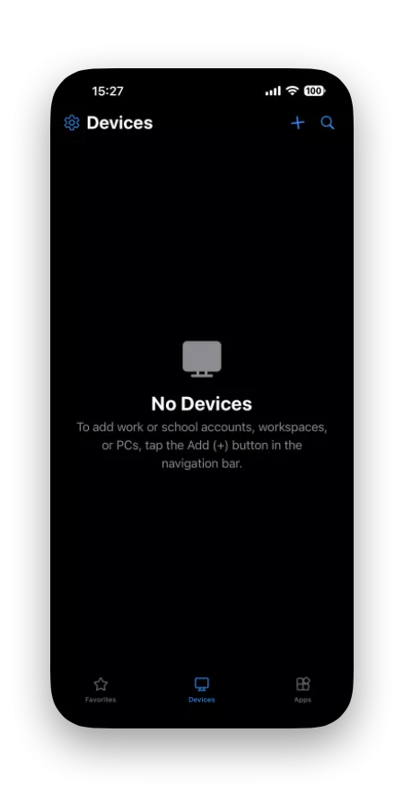 Truy cập mục Devices