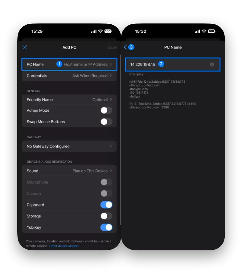 Nhập địa chỉ IP VPS
