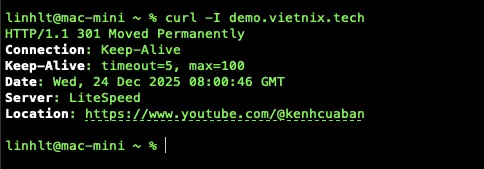 Kiểm tra hoạt động chuyển hướng