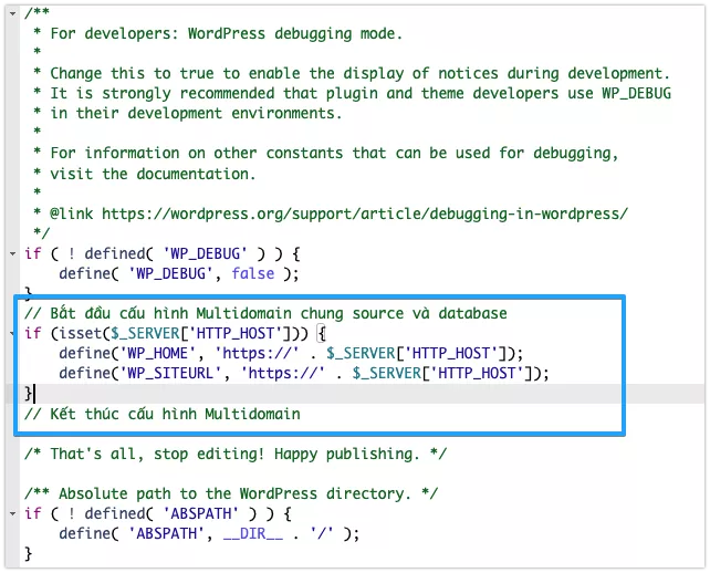 Chỉnh sửa tệp wp-config.php  