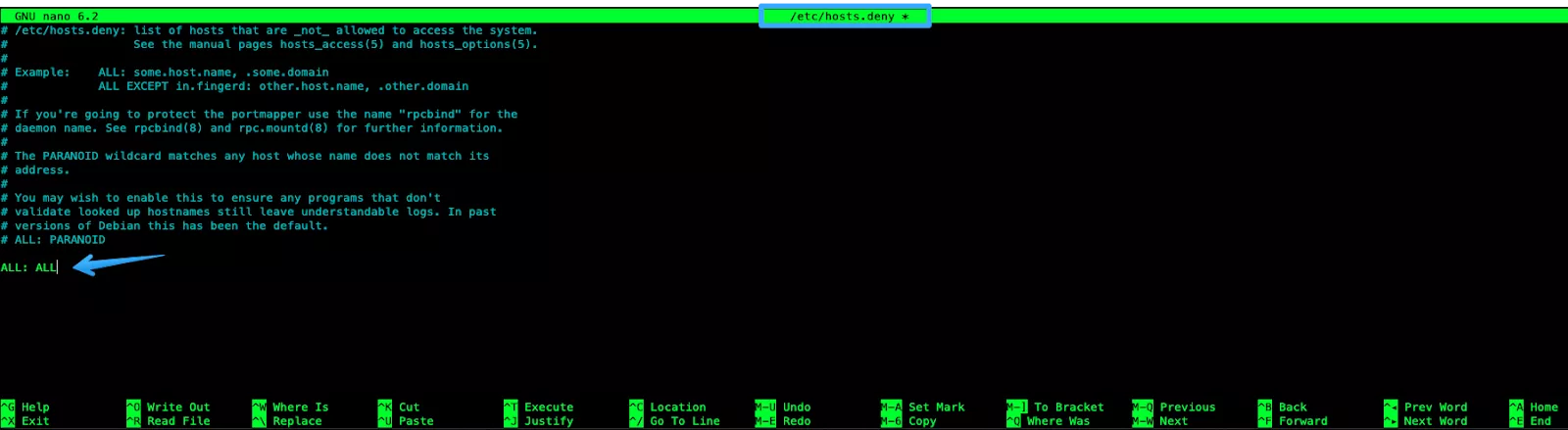 Tạo quy tắc từ chối mặc định