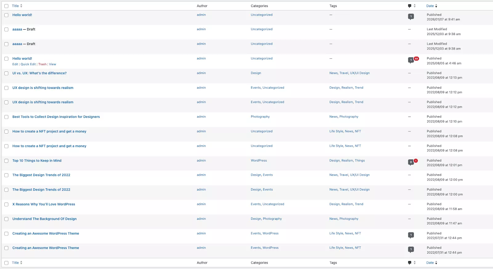 Kiểm tra nội dung đã nhập thành công hay chưa  