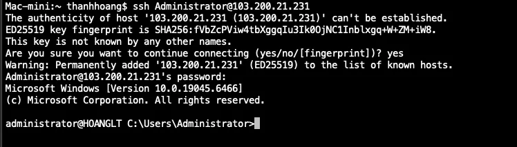 Kết nối từ client 