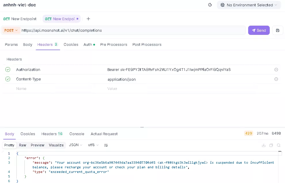 Cấu hình phần Headers