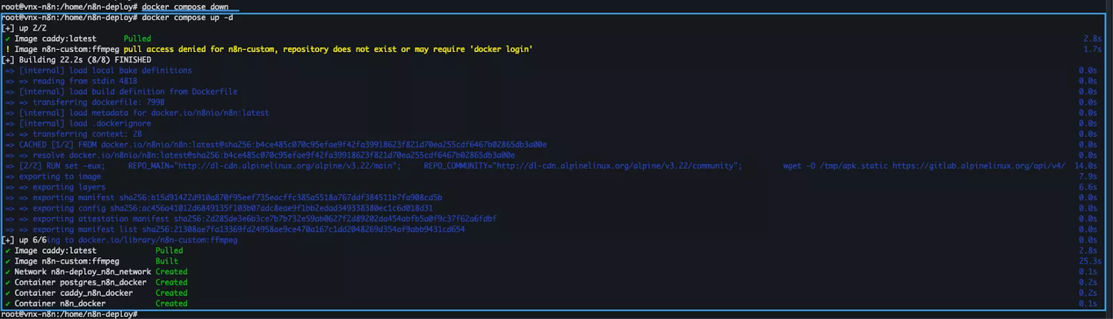 Chạy lại hệ thống n8n 