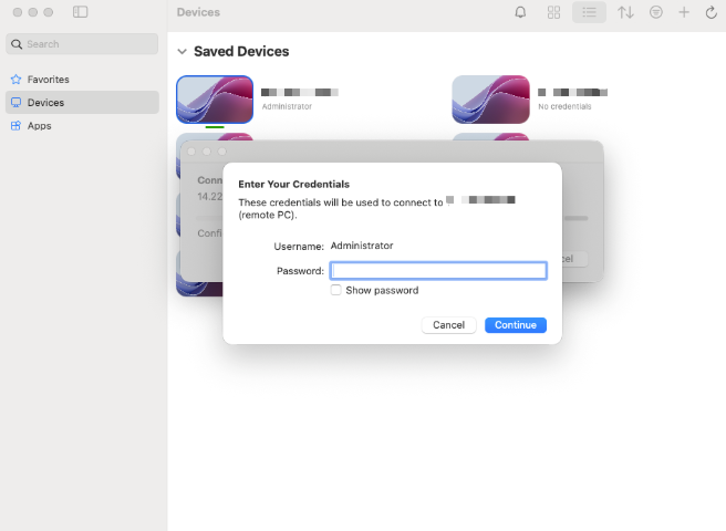 Nhập lại thông tin người dùng và mật khẩu