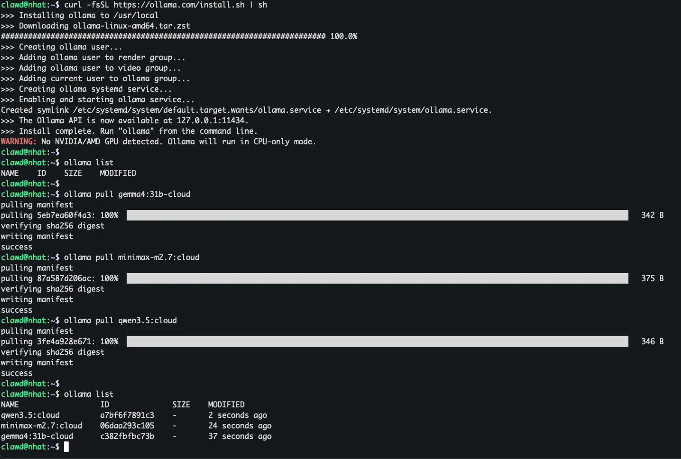 Cài đặt và cấu hình Model AI