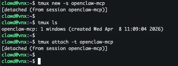 Cách thao tác với tmux