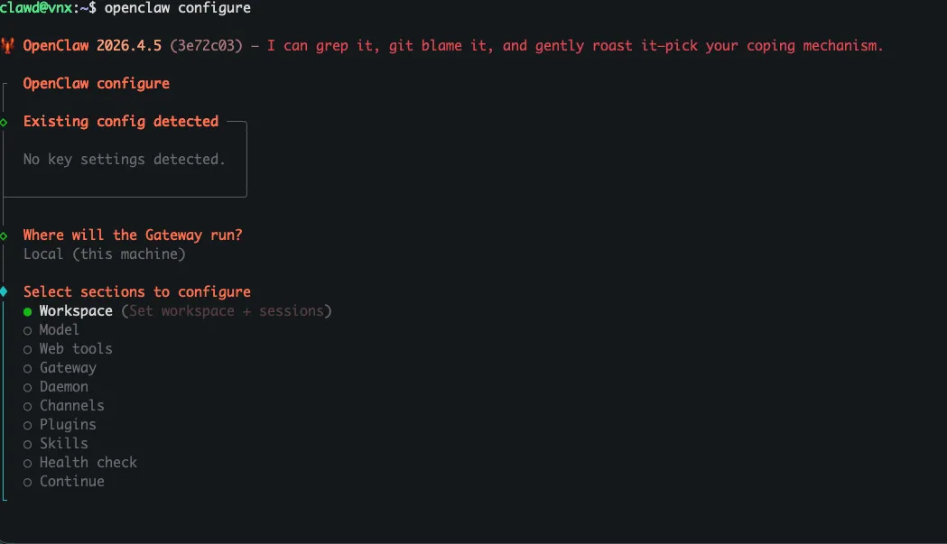 Thiết lập OpenClaw Wizard