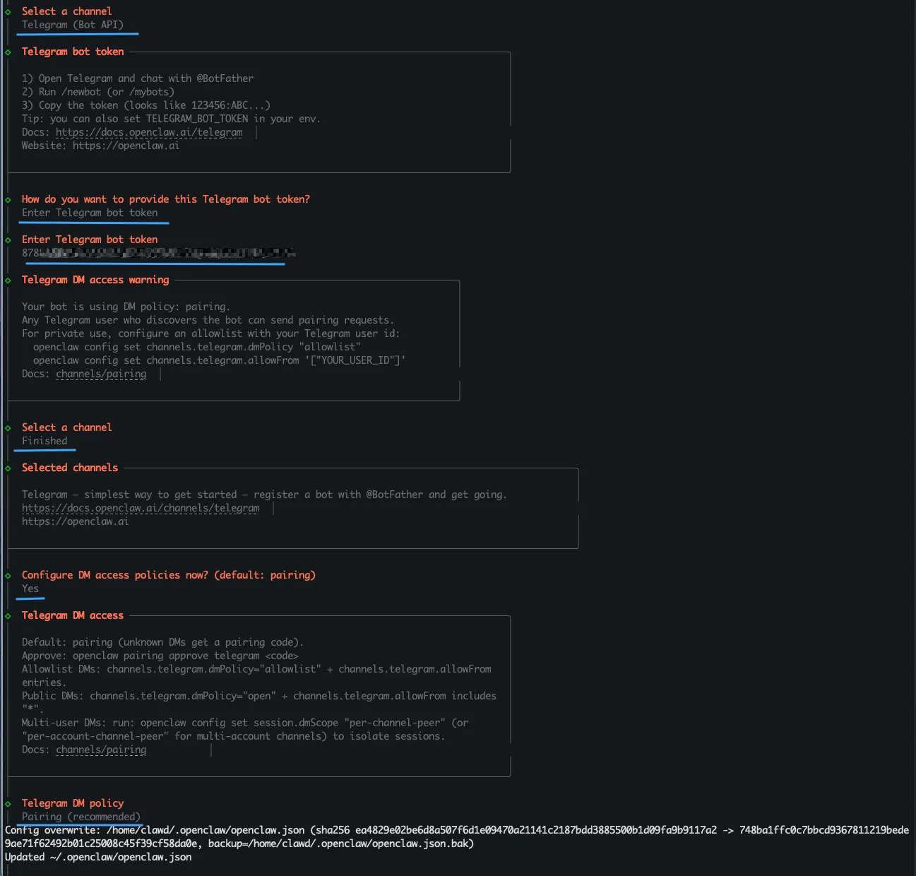 Cấu hình Channels