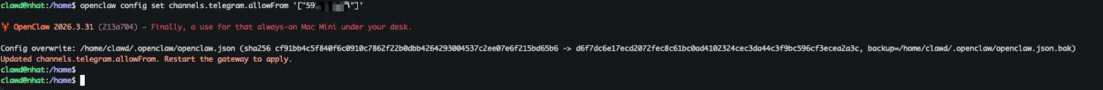 Cấp quyền vĩnh viễn cho tài khoản của bạn 