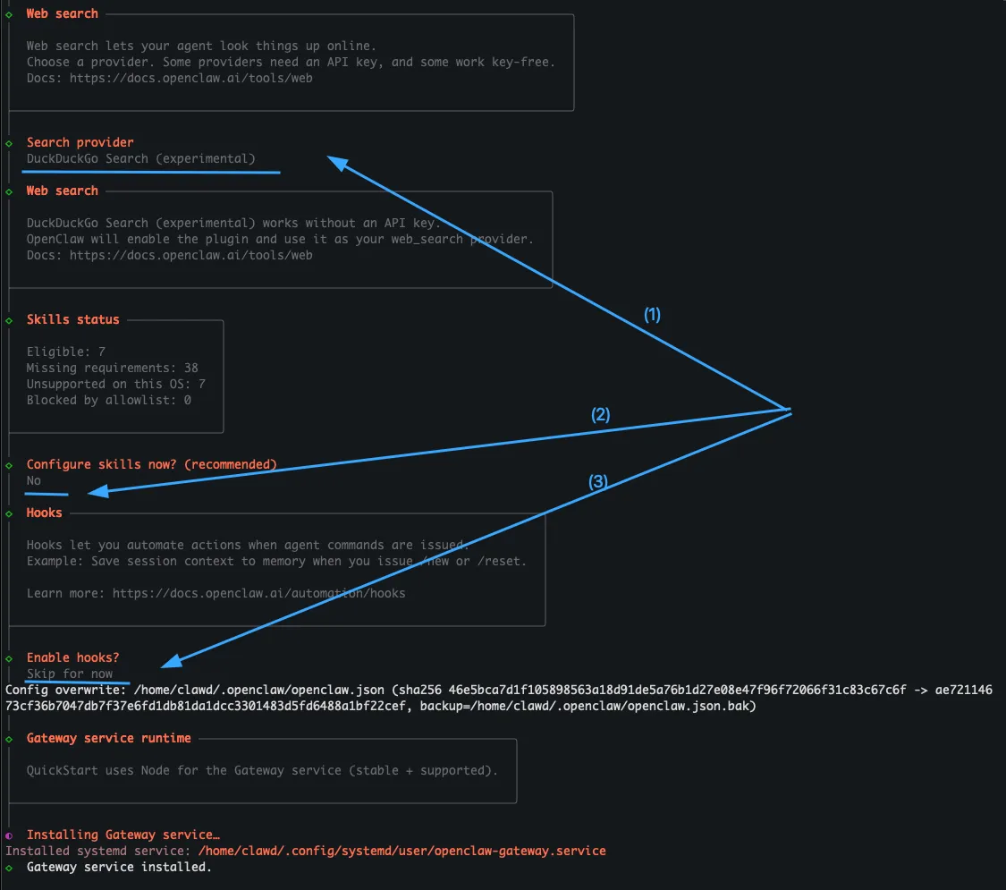 Cấu hình phần Web search theo hướng dẫn 