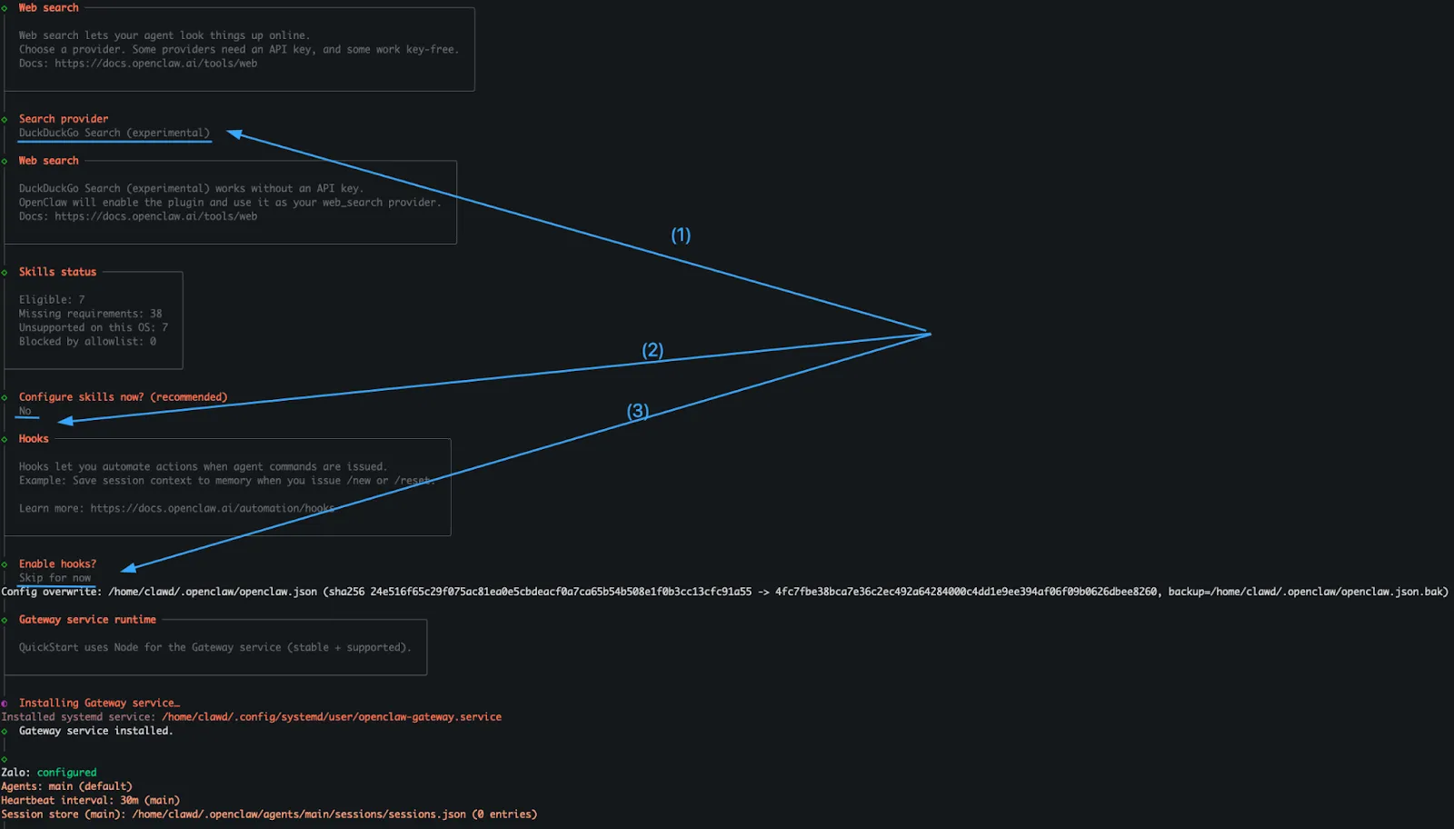 Cấu hình Web search, Hooks